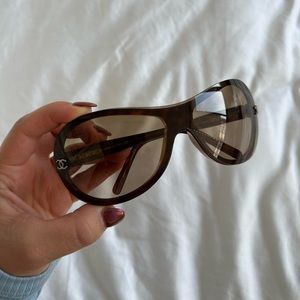 *SOLD* Chanel Shield Sunglasses Interlocking
